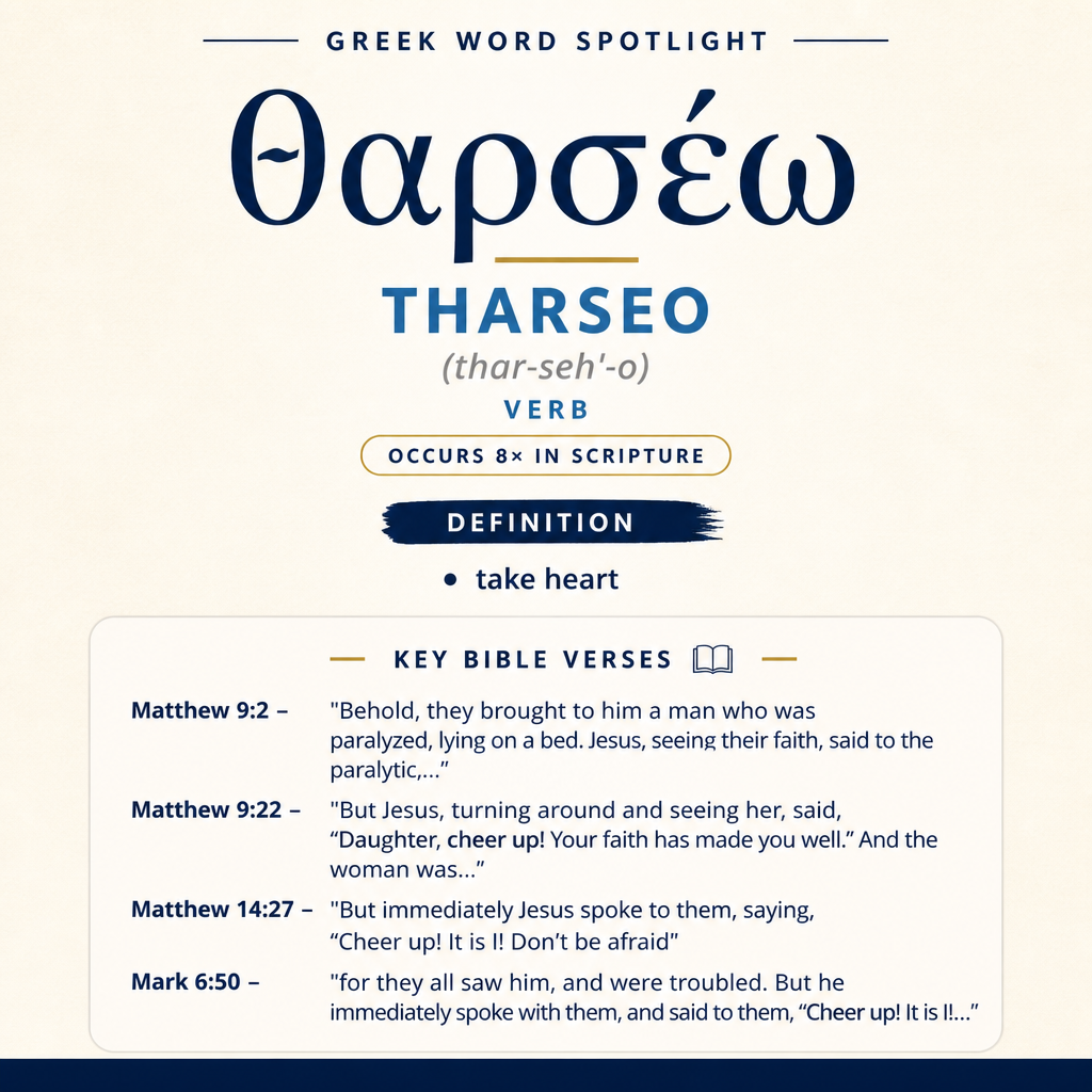 Exploring the Meaning of Tharseo in Greek statistics