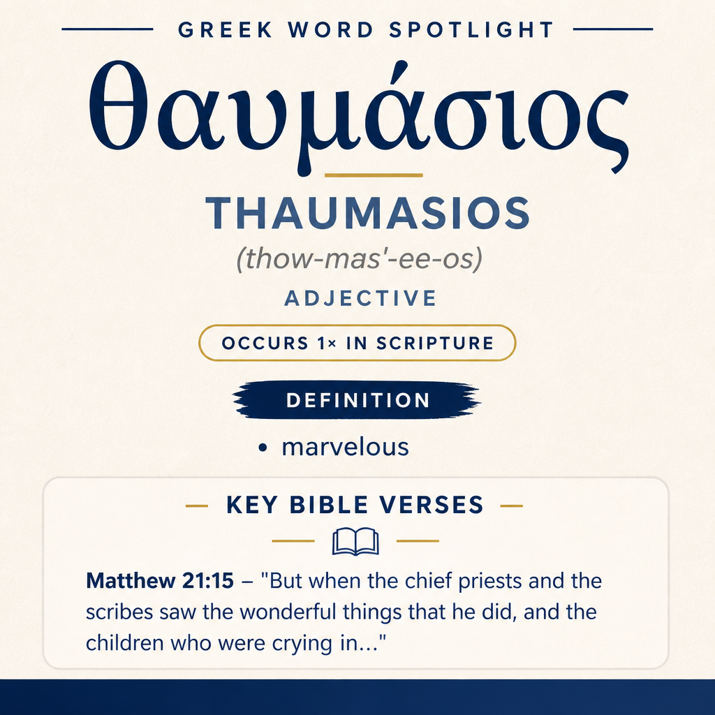 Exploring the Meaning of Thaumasios in Greek statistics