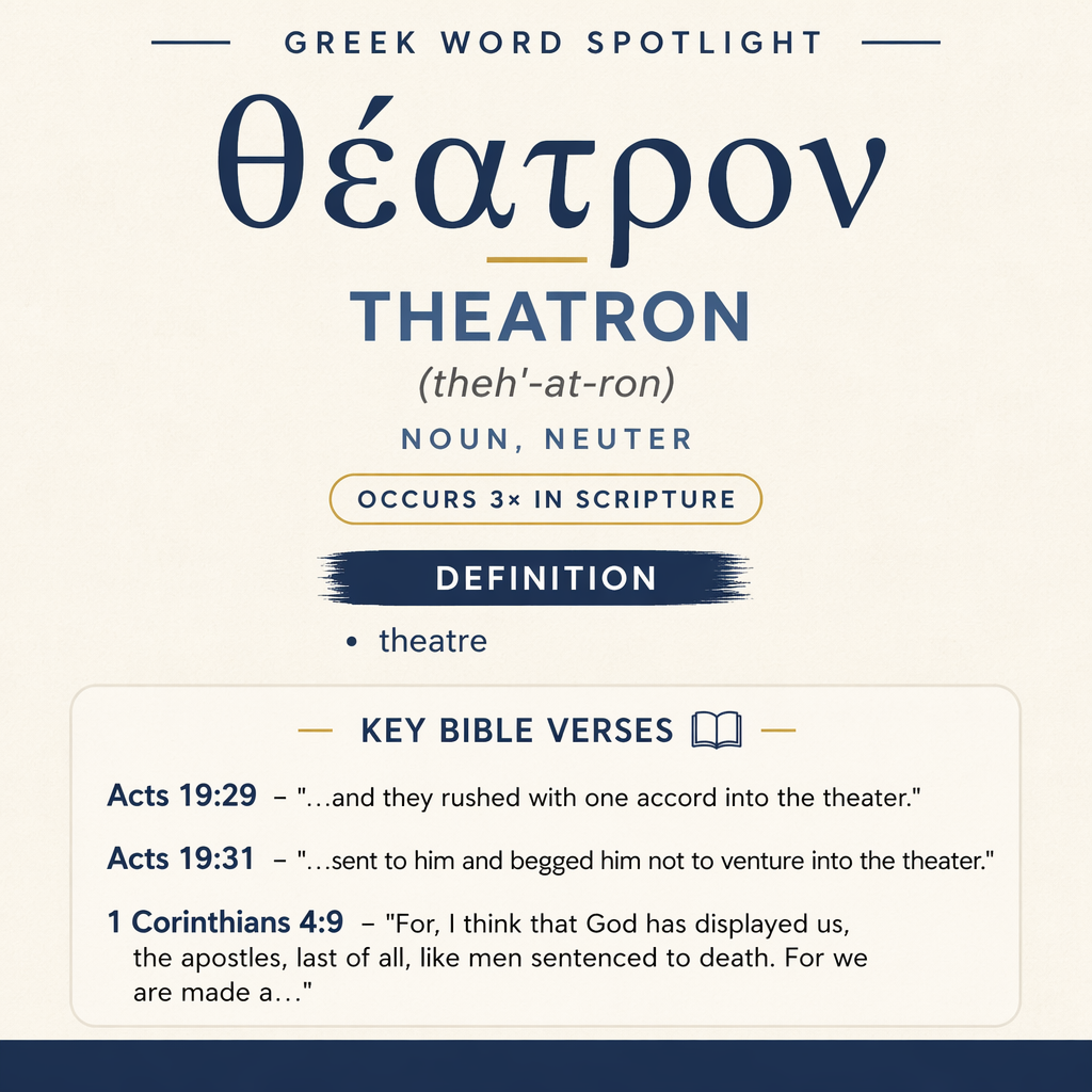 Exploring the Meaning of Theatron in Greek statistics