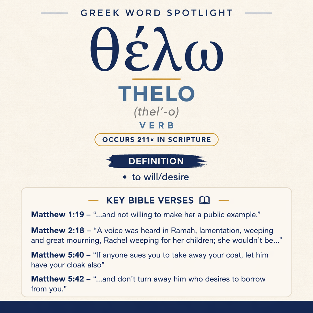 Exploring the Meaning of Thelo in Greek statistics