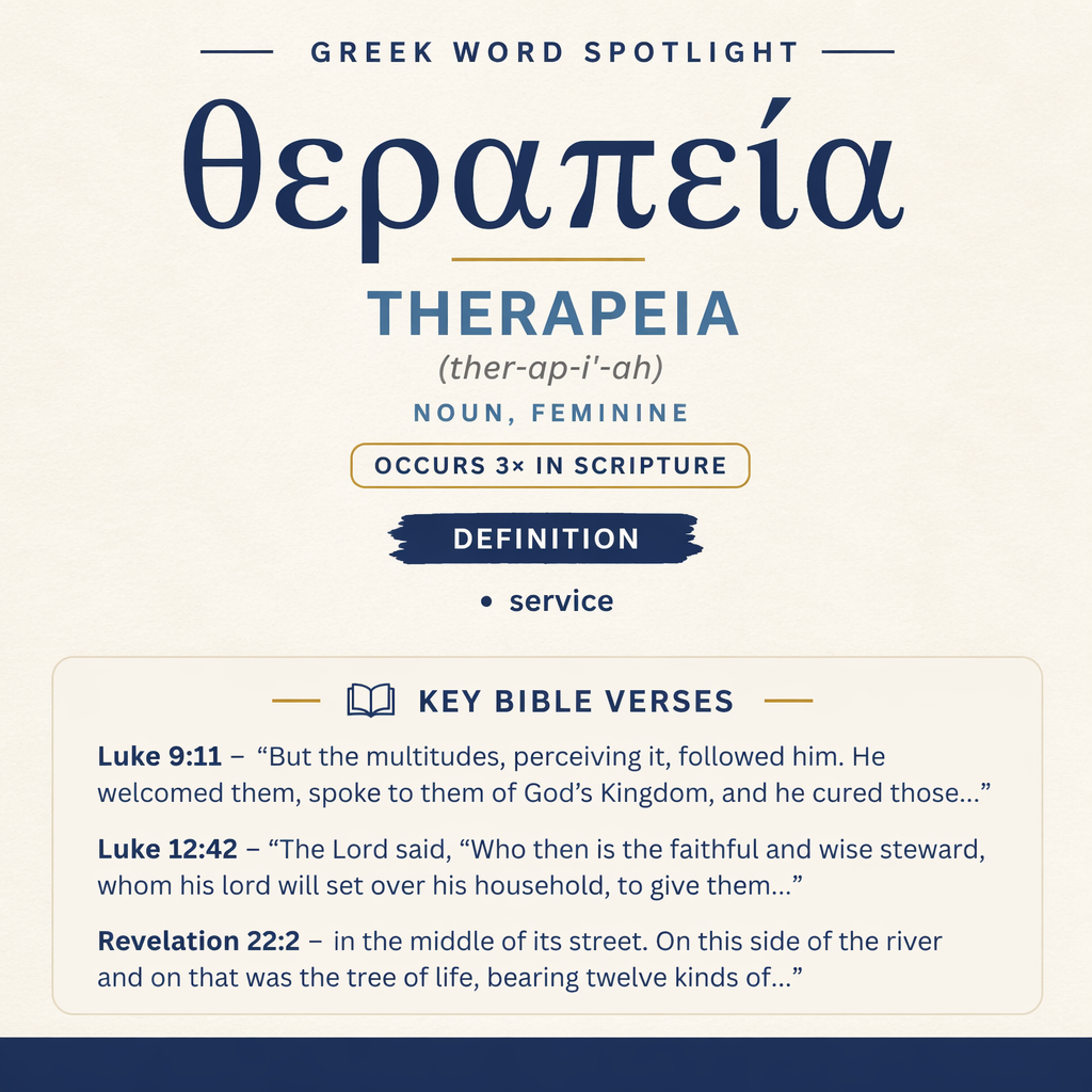 Exploring the Meaning of Therapeia in Greek statistics