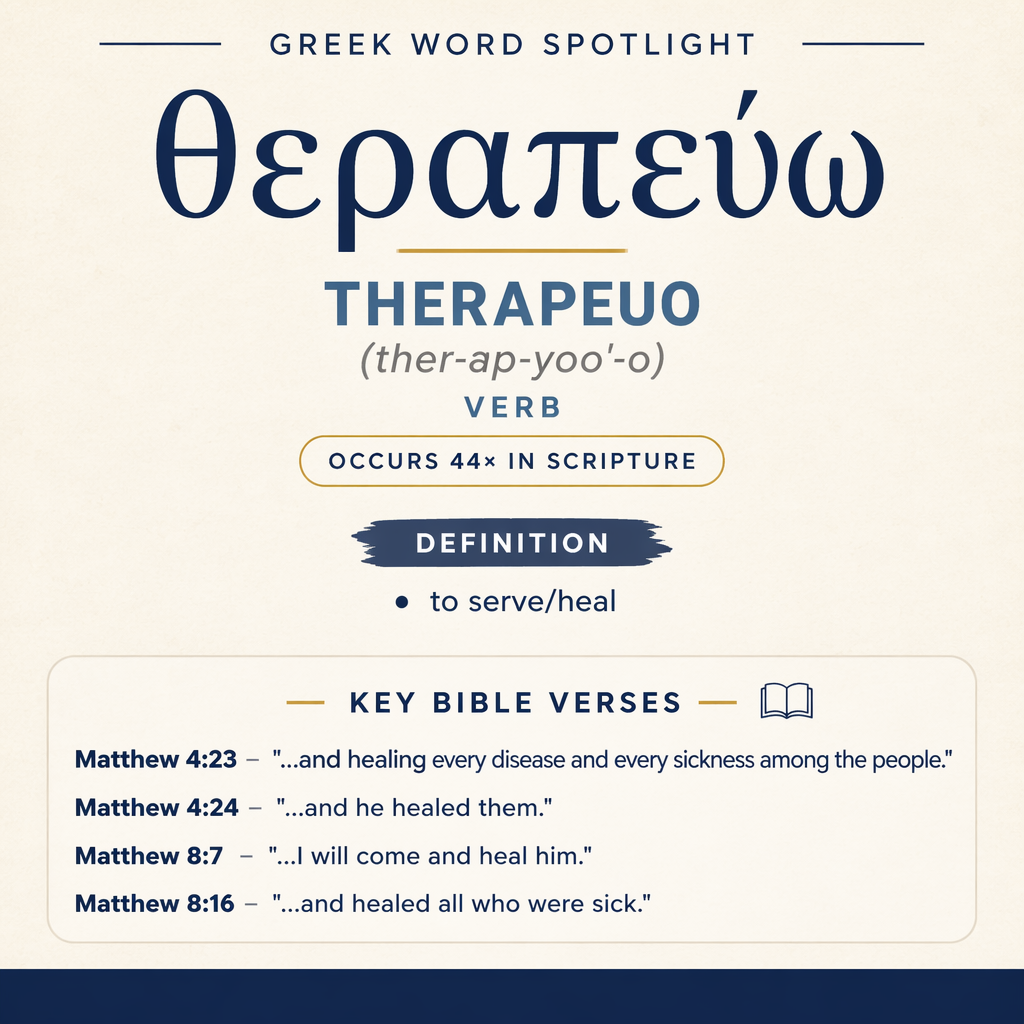 Exploring the Meaning of Therapeuo in Greek statistics