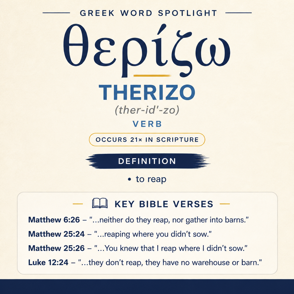 Exploring the Meaning of Therizo in Greek statistics