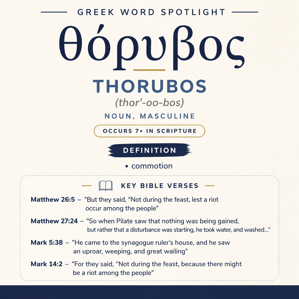 Exploring the Meaning of Thorubos in Greek statistics