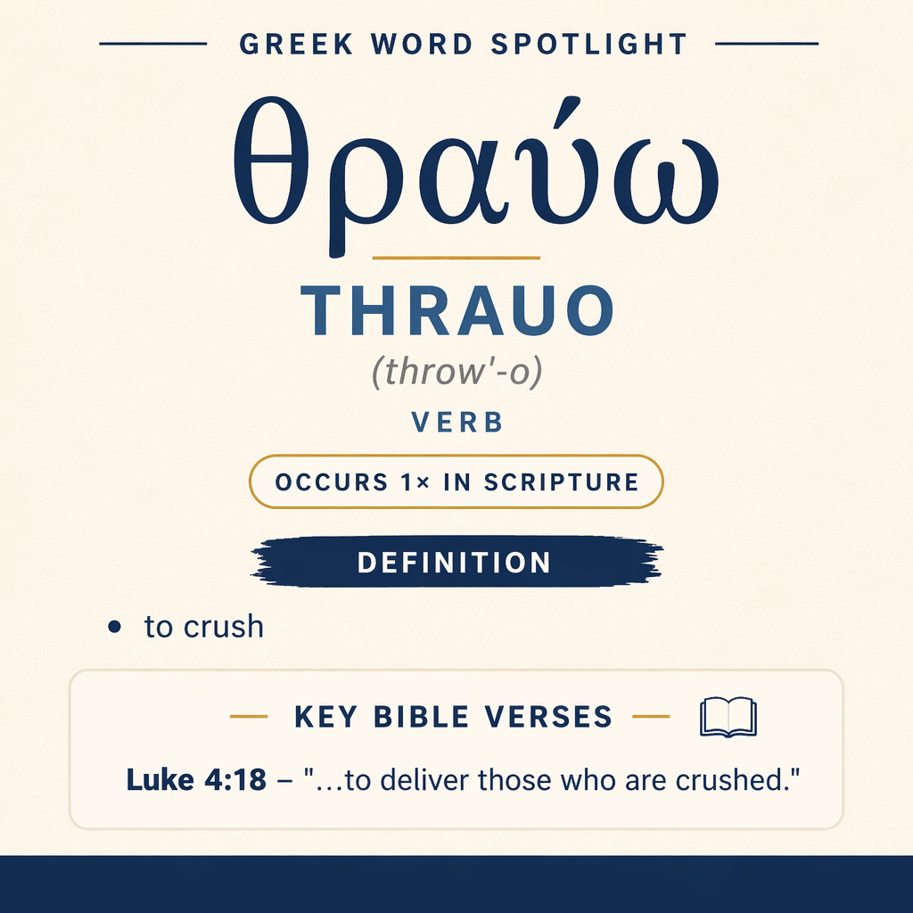 Exploring the Meaning of Thrauo in Greek statistics