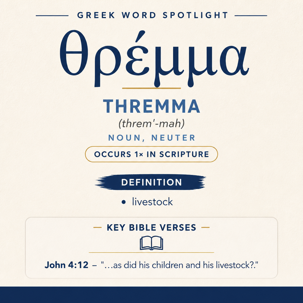 Exploring the Meaning of Thremma in Greek statistics
