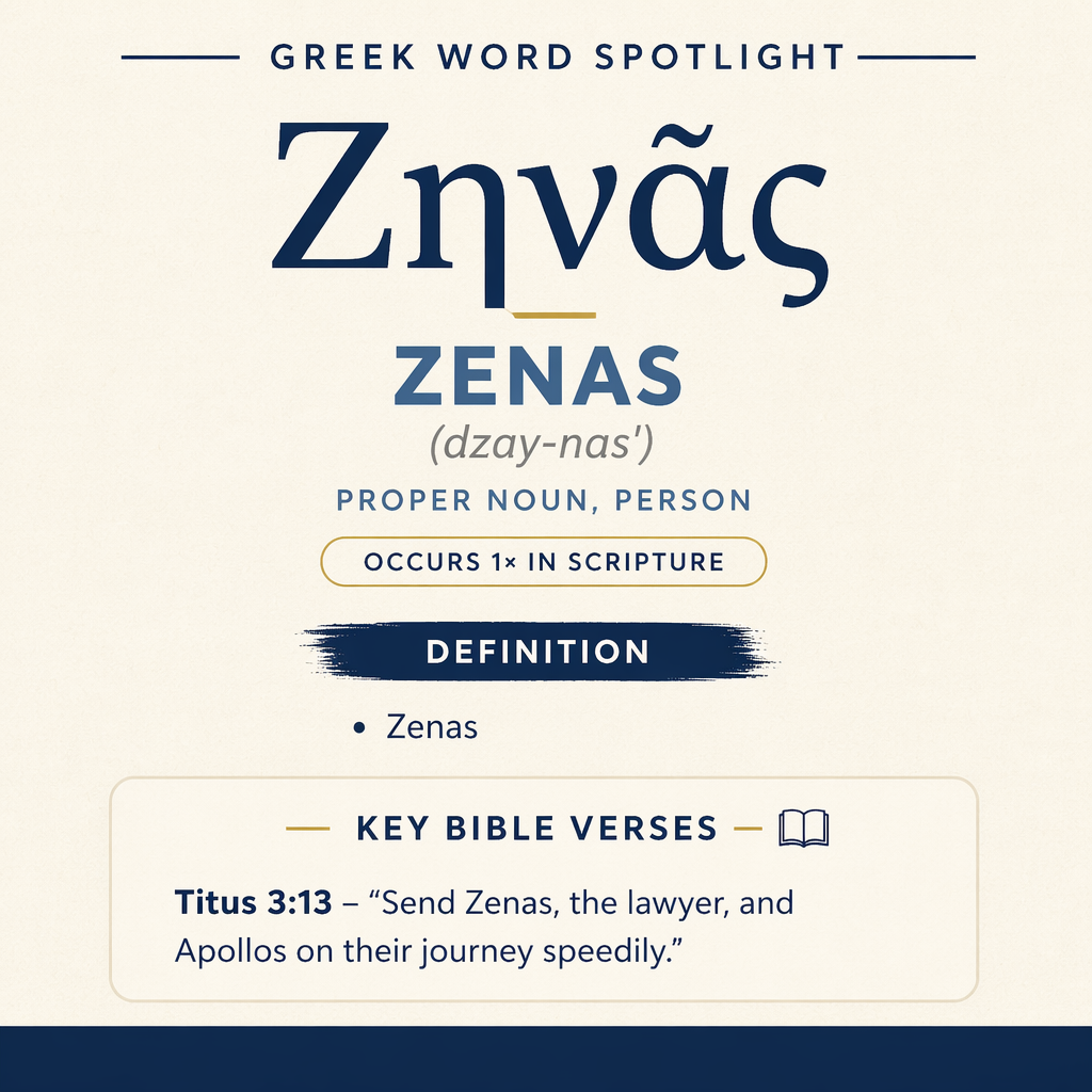 Exploring the Meaning of Zenas in Greek statistics