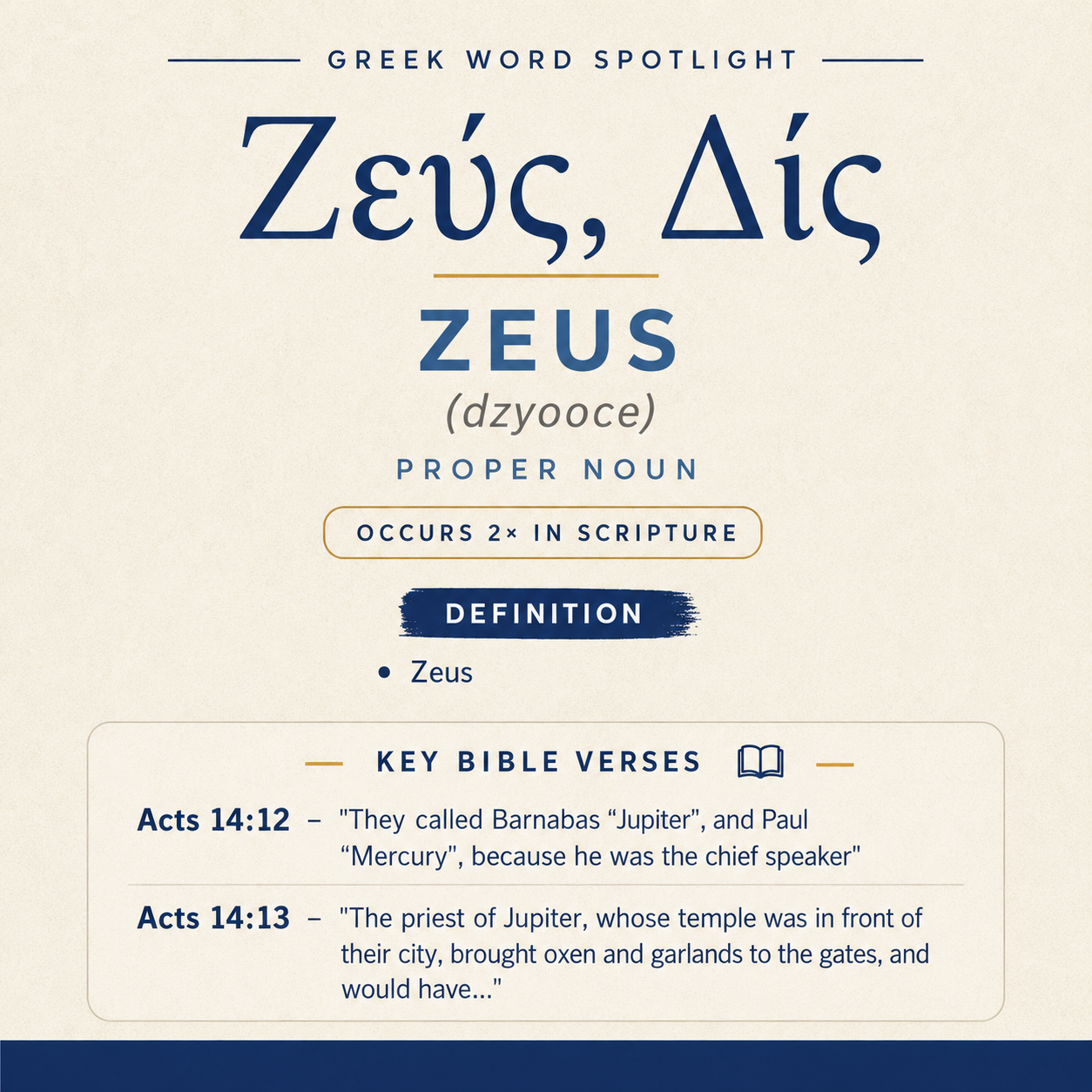 Exploring the Meaning of Zeus in Greek statistics