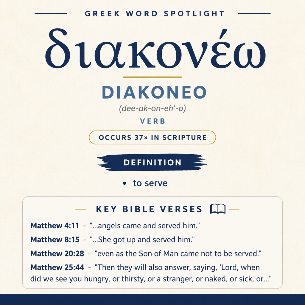 Understanding the Meaning of Diakoneo in Greek statistics