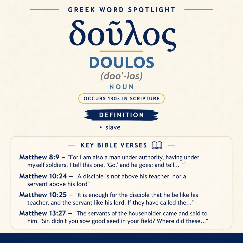 Understanding the Meaning of Doulos in Greek statistics