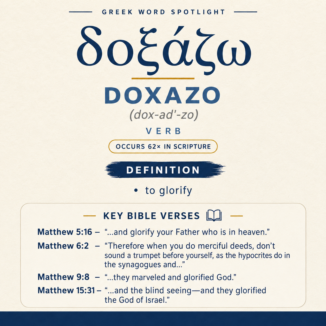 Understanding the Meaning of Doxazo in Greek statistics