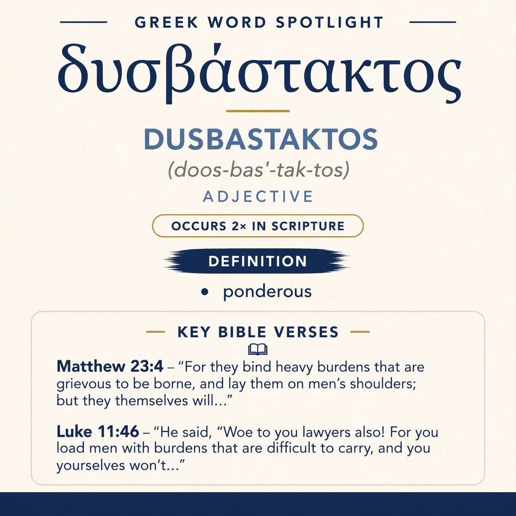 Understanding the Meaning of Dusbastaktos in Greek statistics