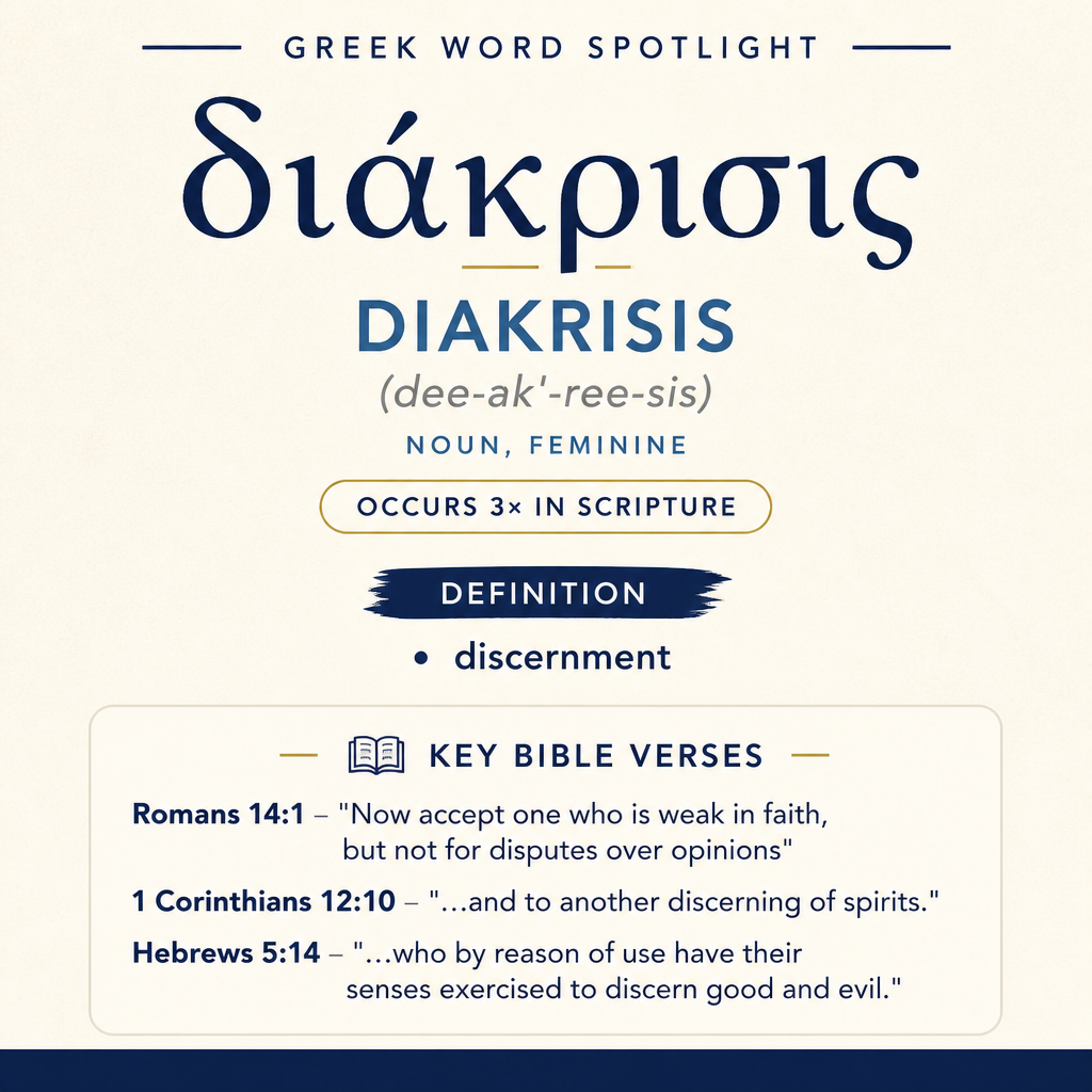 Understanding the Significance of Diakrisis in Greek statistics