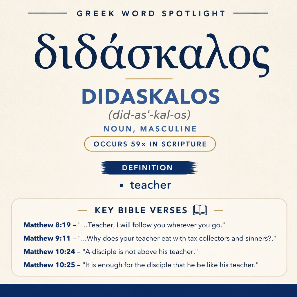 Understanding the Significance of Didaskalos in Greek statistics