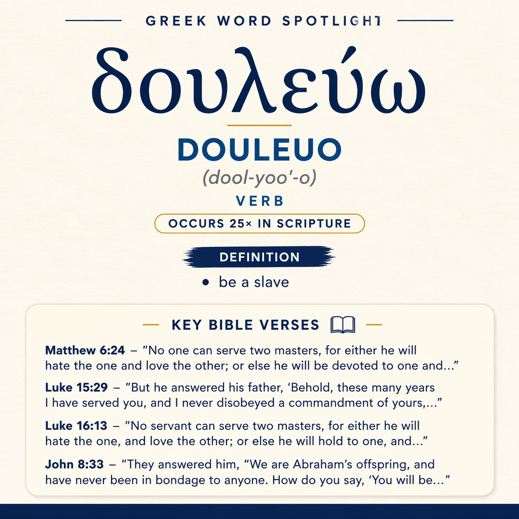 Understanding the Significance of Douleuo in Greek statistics