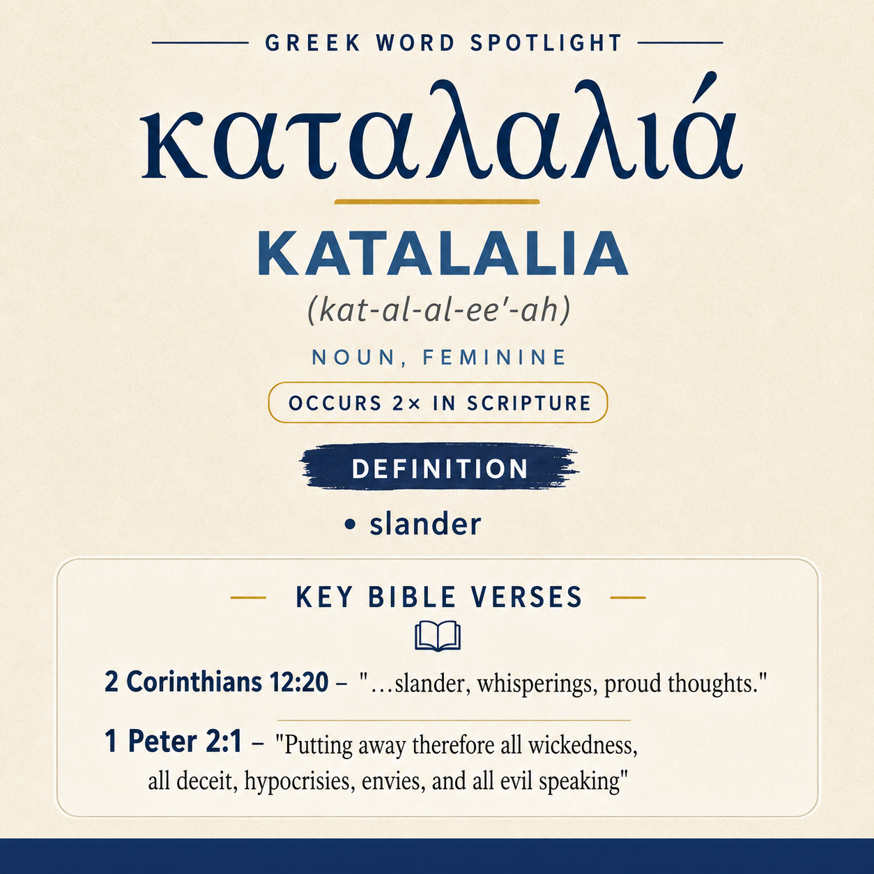 Exploring the Meaning of Katalalia in Greek statistics