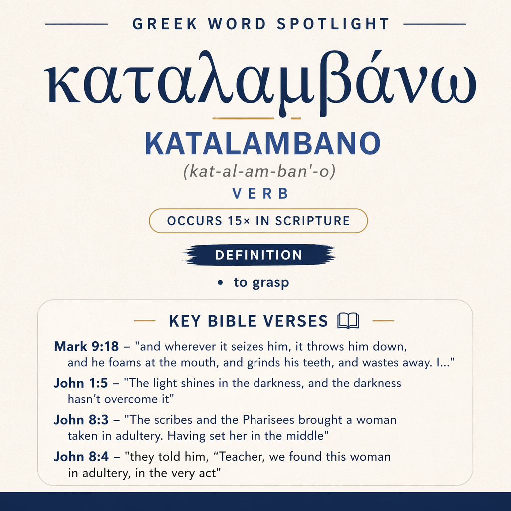 Exploring the Meaning of Katalambano in Greek statistics