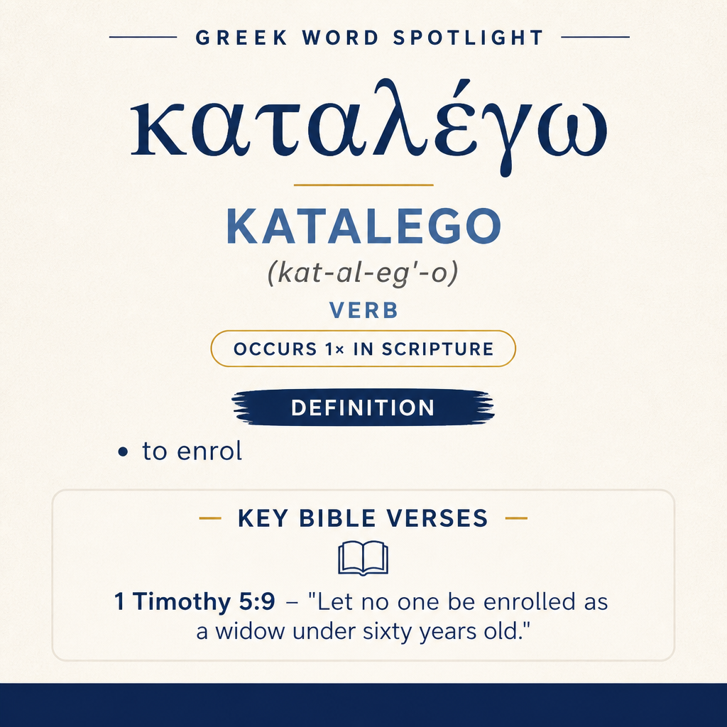 Exploring the Meaning of Katalego in Greek statistics