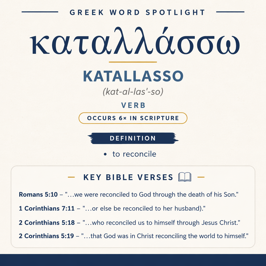 Exploring the Meaning of Katallasso in Greek statistics
