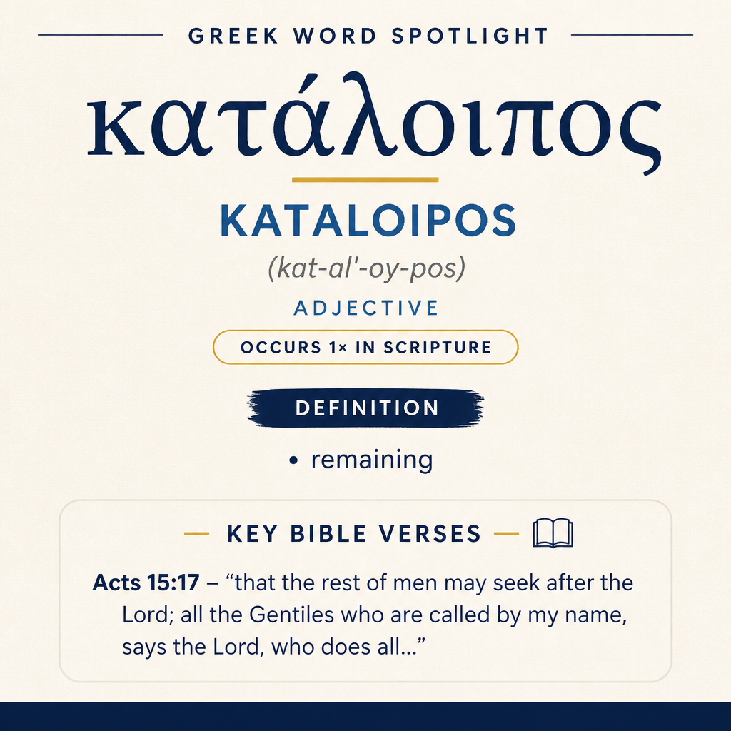 Exploring the Meaning of Kataloipos in Greek statistics