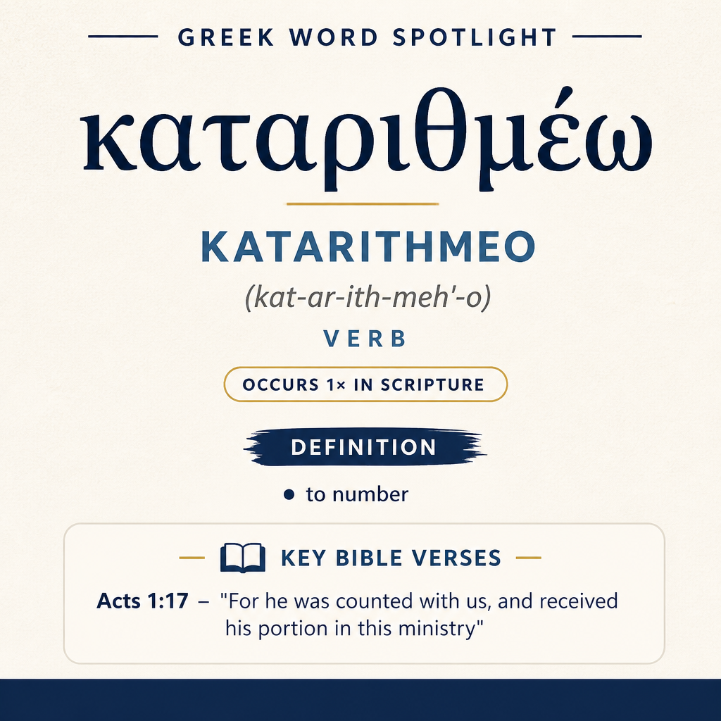 Exploring the Meaning of Katarithmeo in Greek statistics