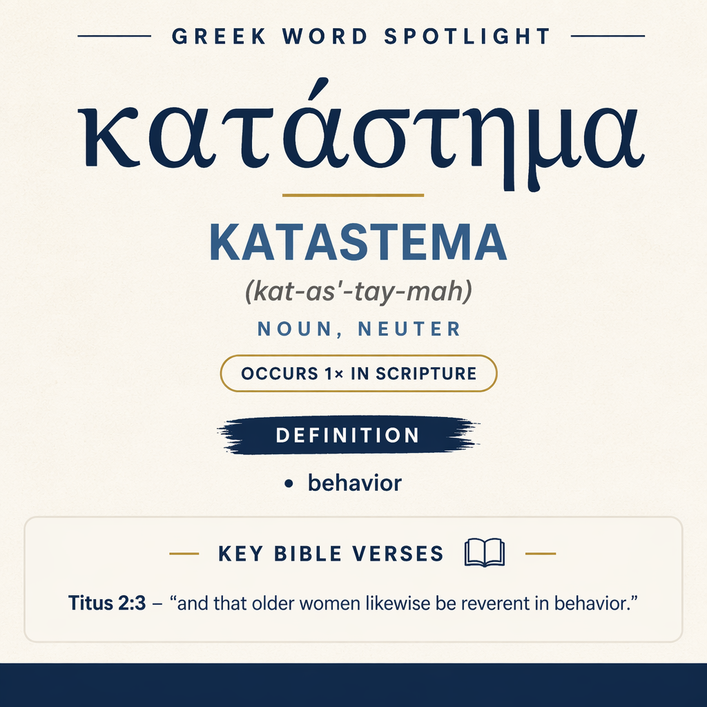 Exploring the Meaning of Katastema in Greek statistics