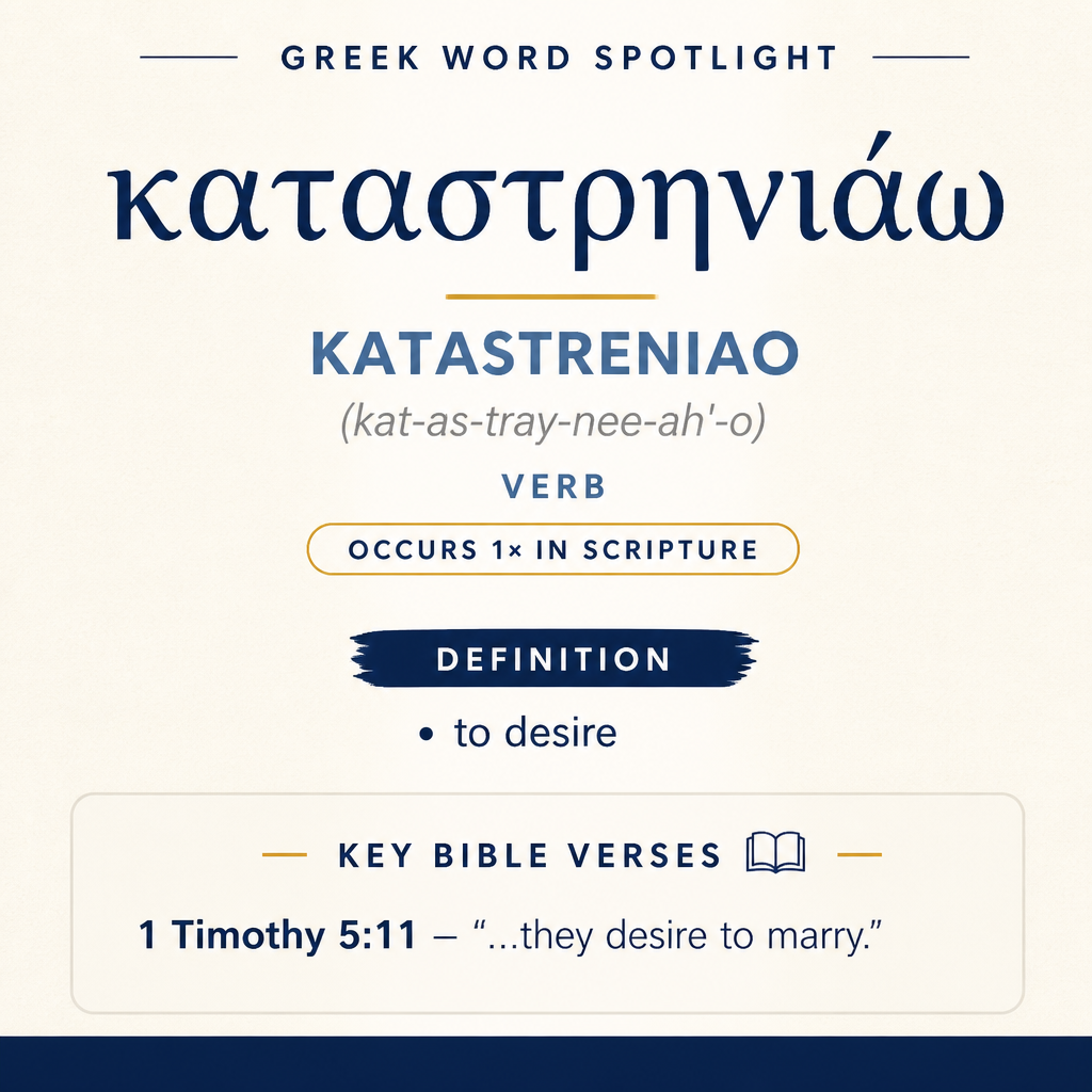 Exploring the Meaning of Katastreniao in Greek statistics