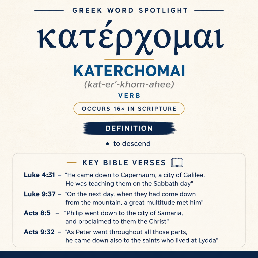 Exploring the Meaning of Katerchomai in Greek statistics