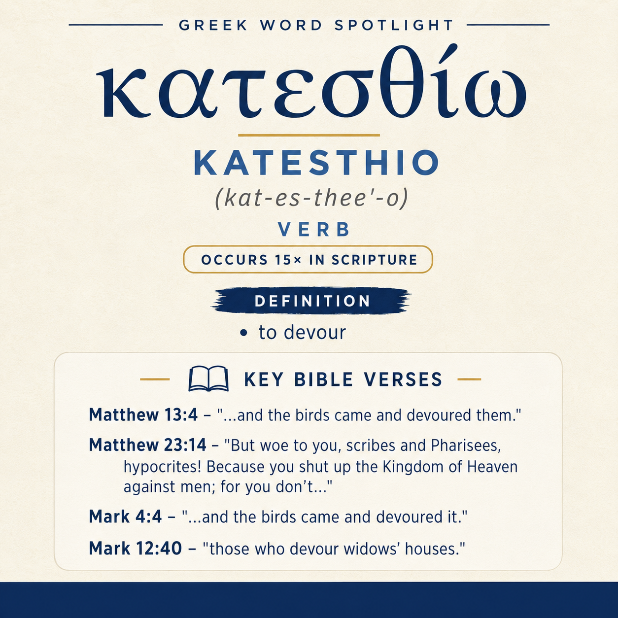 Exploring the Meaning of Katesthio in Greek statistics
