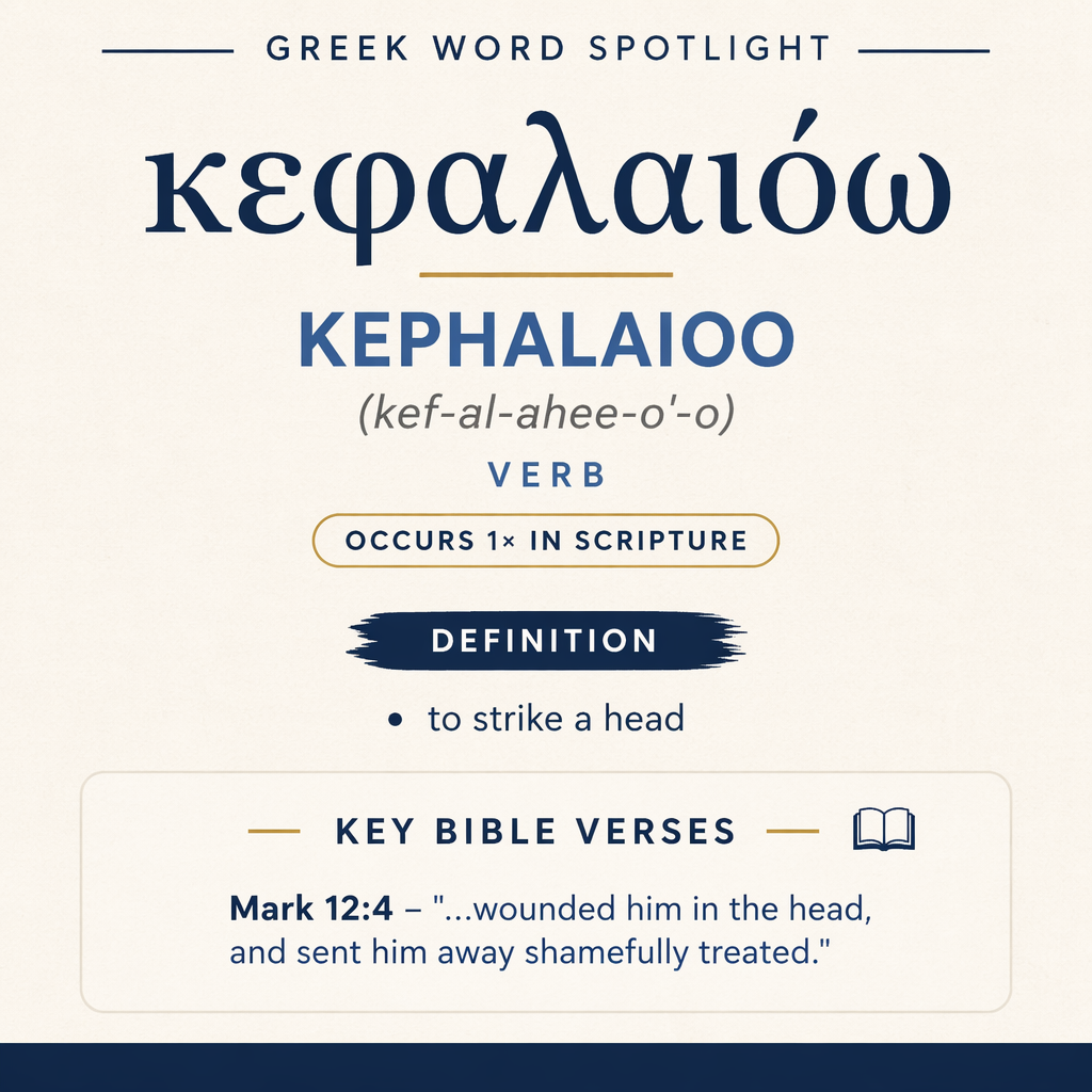 Exploring the Meaning of Kephalaioo in Greek statistics