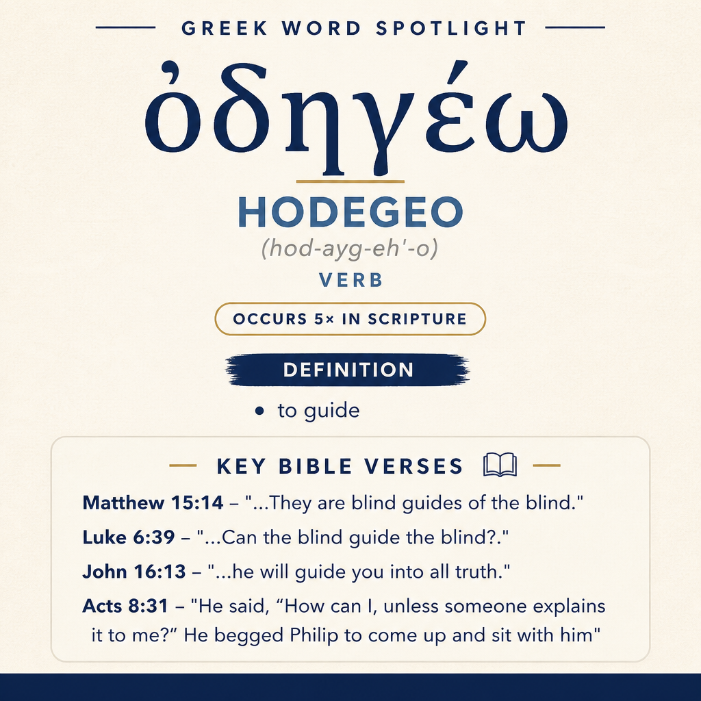 Exploring the Meaning of Hodegeo in Greek statistics