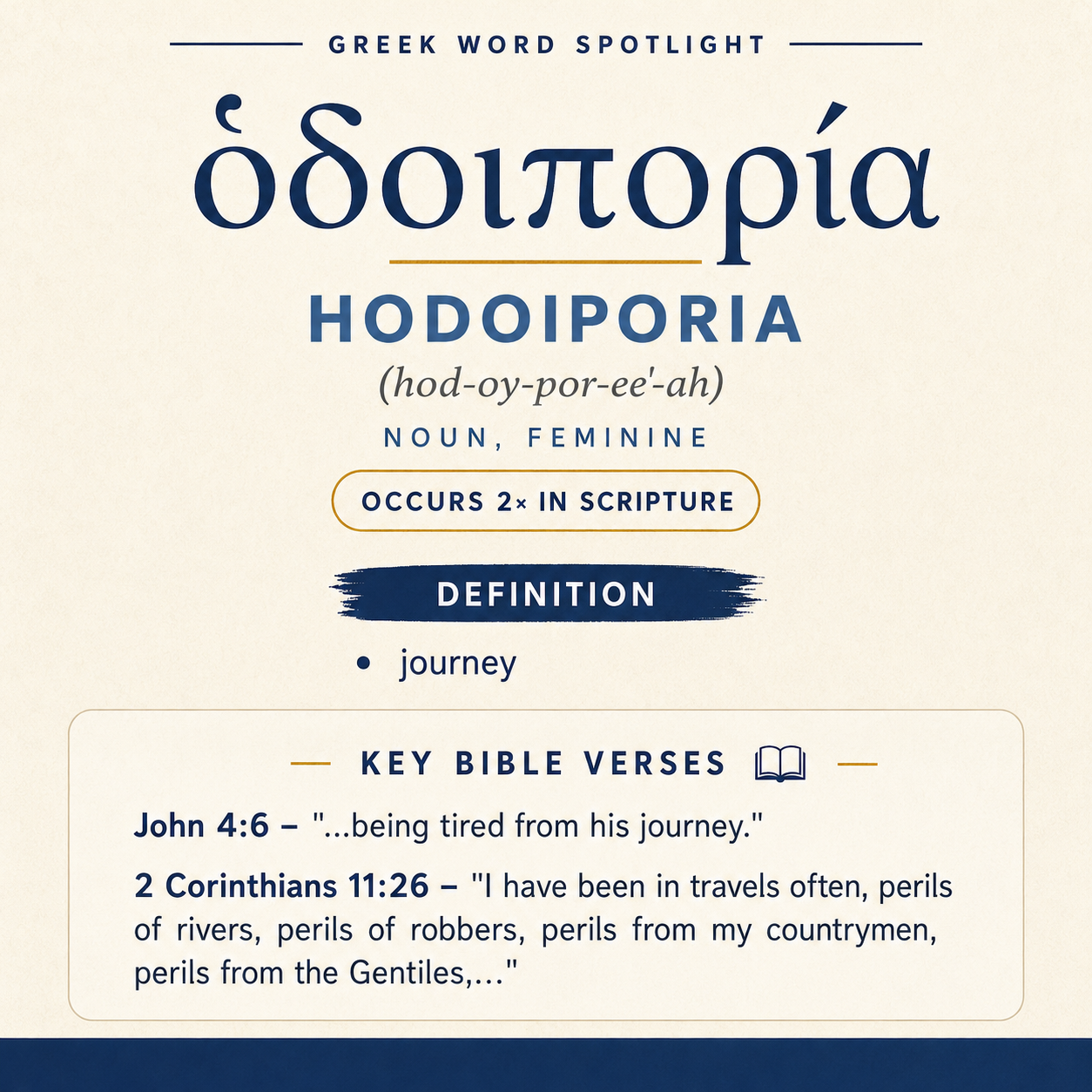 Exploring the Meaning of Hodoiporia in Greek statistics