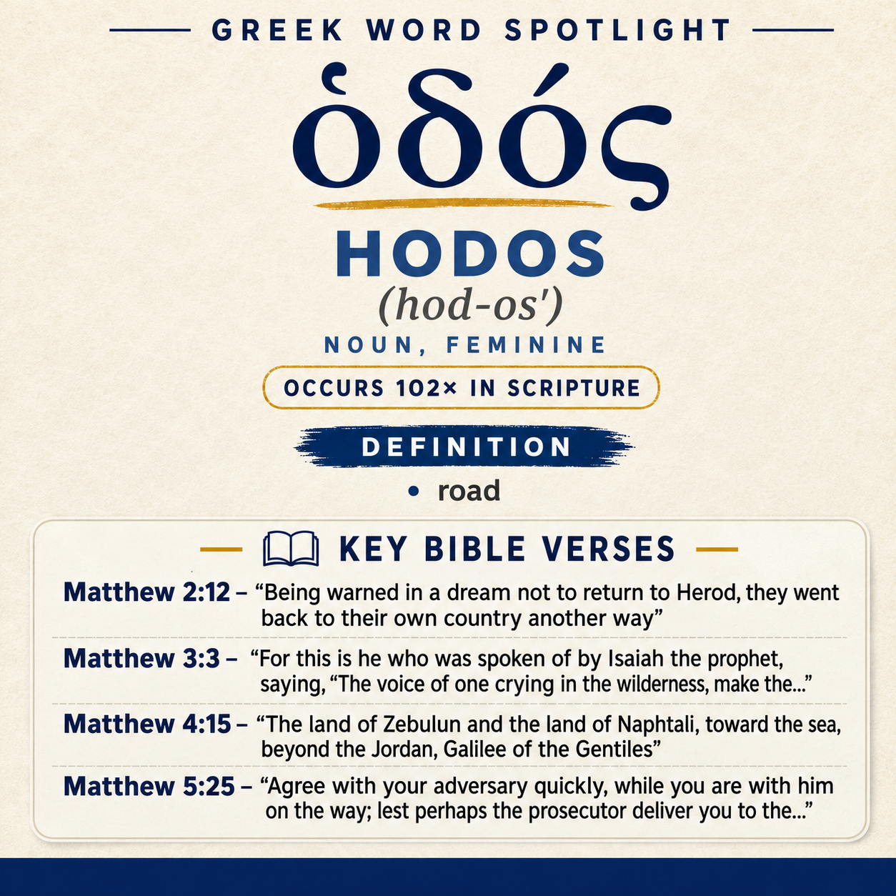 Exploring the Meaning of Hodos in Greek statistics