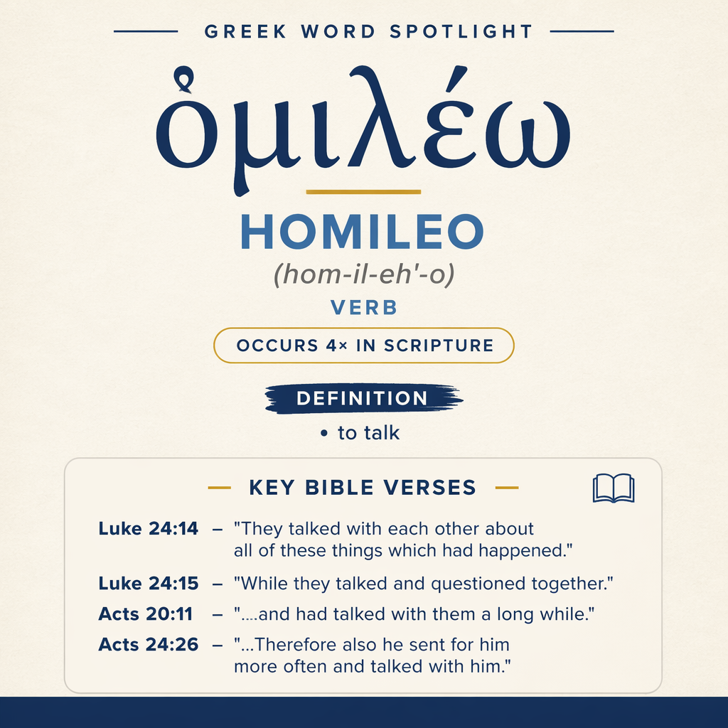 Exploring the Meaning of Homileo in Greek statistics