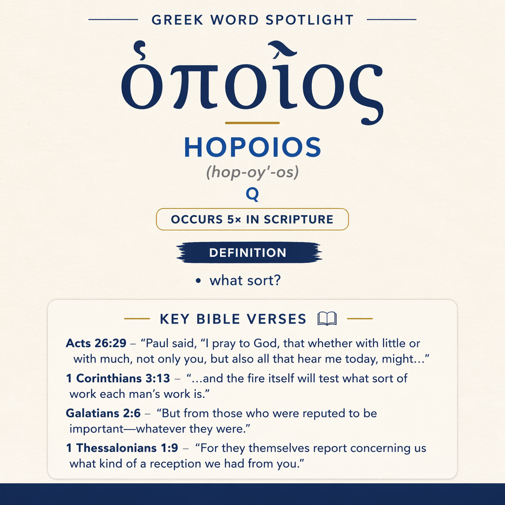 Exploring the Meaning of Hopoios in Greek statistics