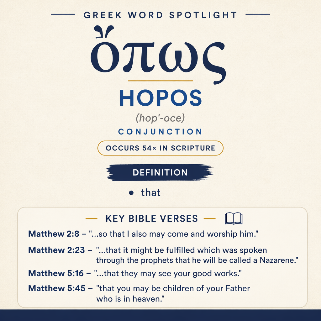 Exploring the Meaning of Hopos in Greek statistics