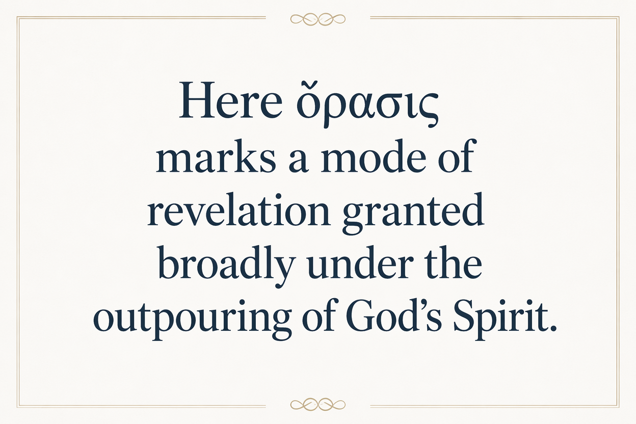 Key insight about Exploring the Meaning of Horasis in Greek