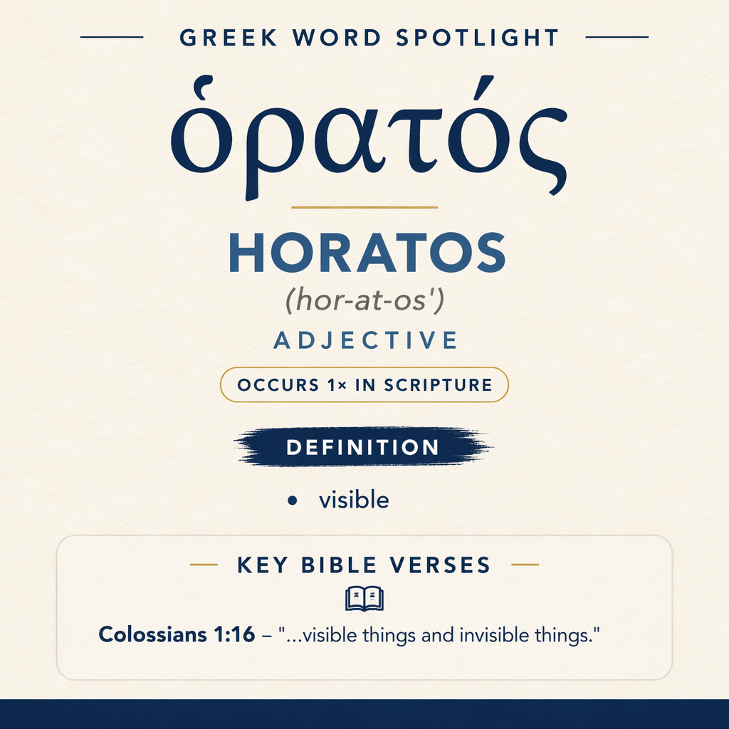 Exploring the Meaning of Horatos in Greek statistics