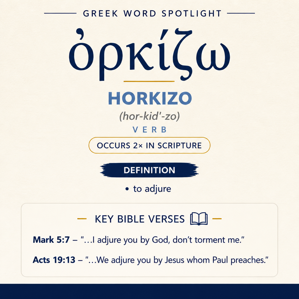 Exploring the Meaning of Horkizo in Greek statistics