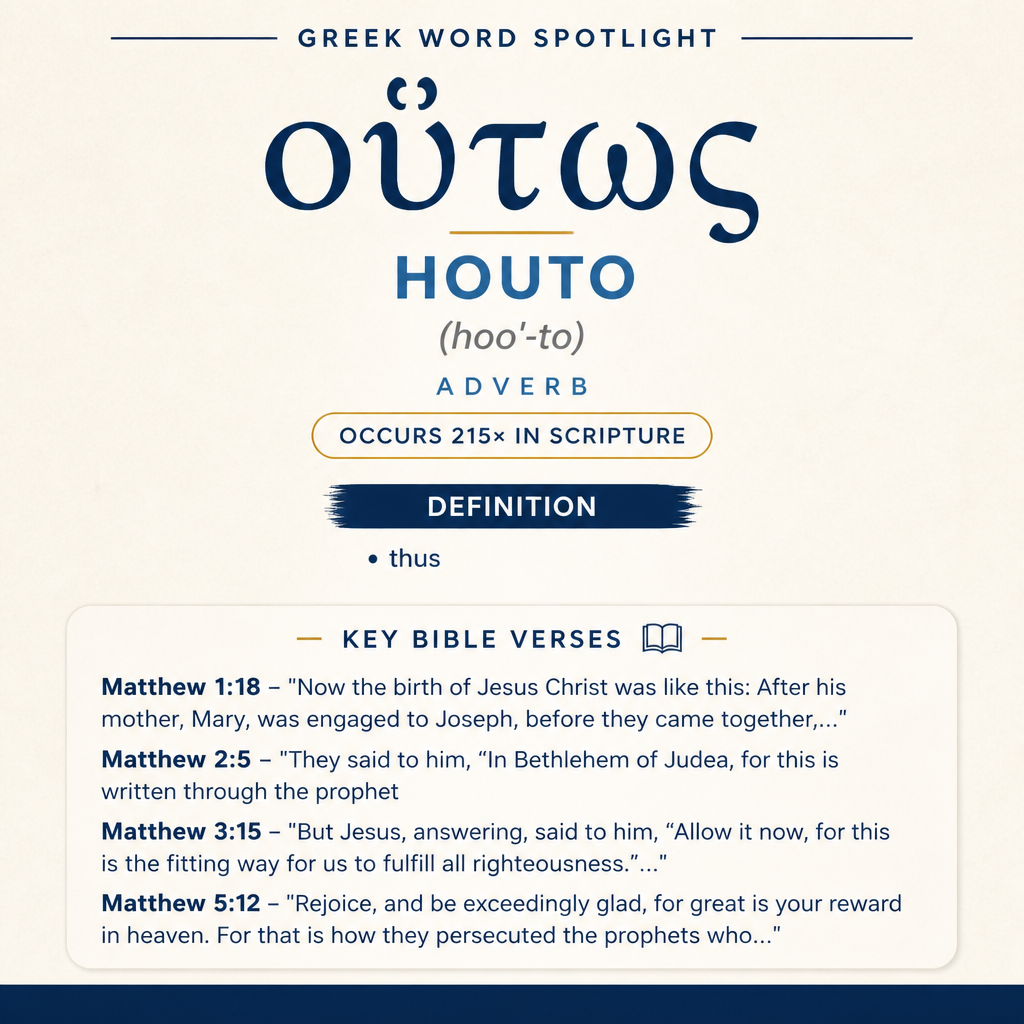 Exploring the Meaning of Houto in Greek statistics