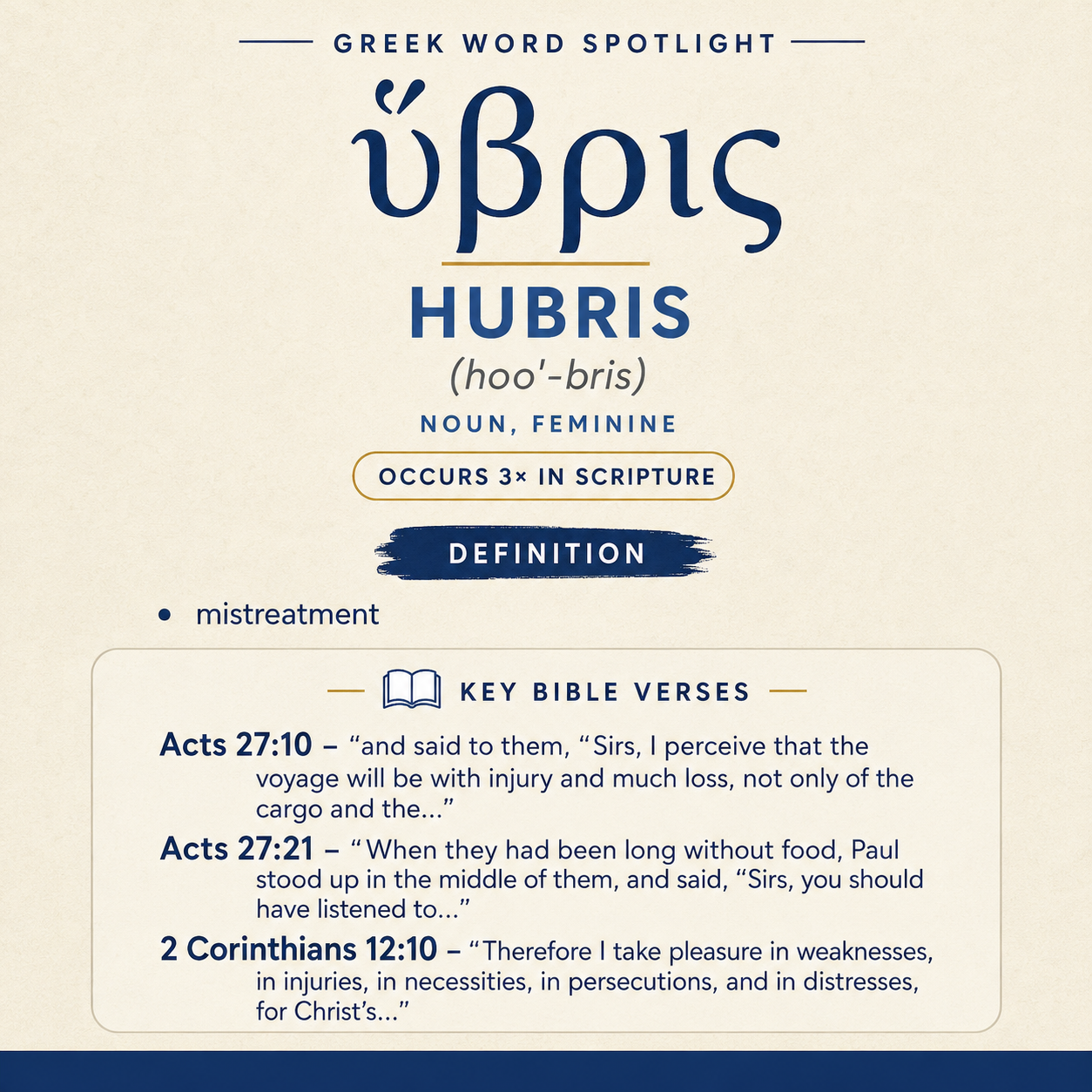 Exploring the Meaning of Hubris in Greek statistics