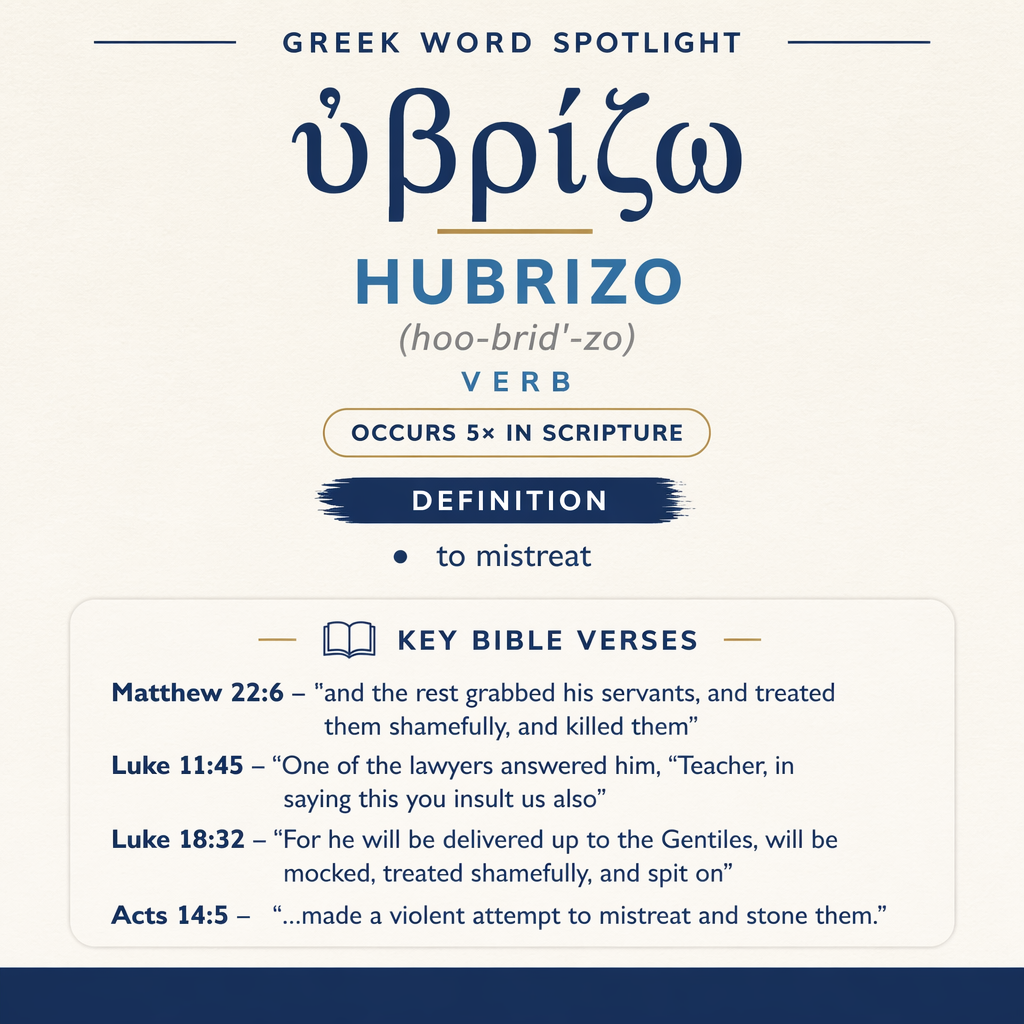 Exploring the Meaning of Hubrizo in Greek statistics