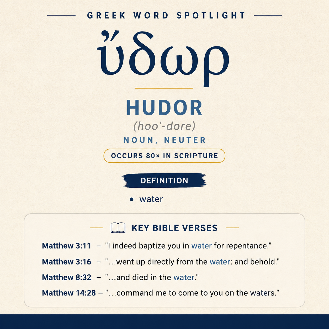 Exploring the Meaning of Hudor in Greek statistics