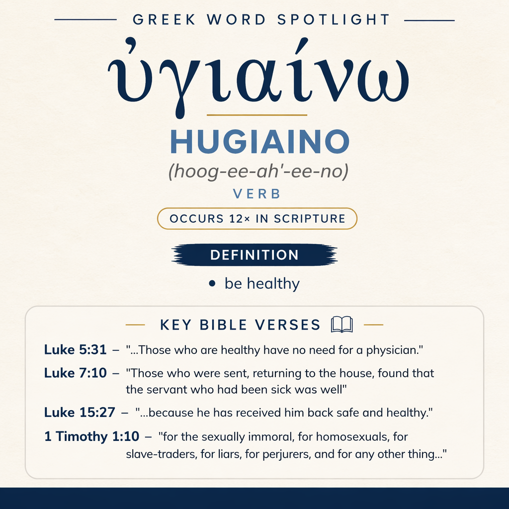 Exploring the Meaning of Hugiaino in Greek statistics