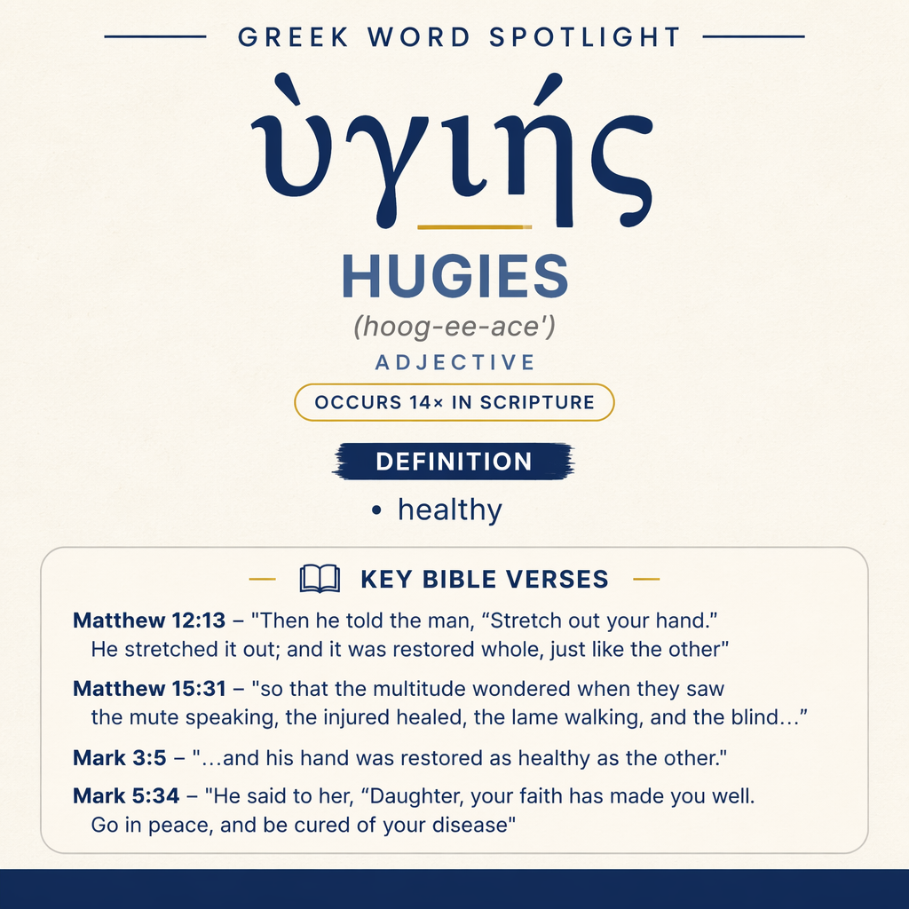 Exploring the Meaning of Hugies in Greek statistics