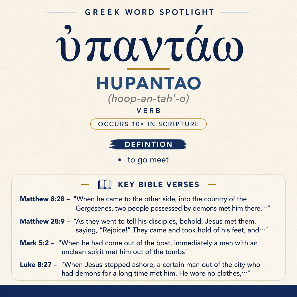 Exploring the Meaning of Hupantao in Greek statistics
