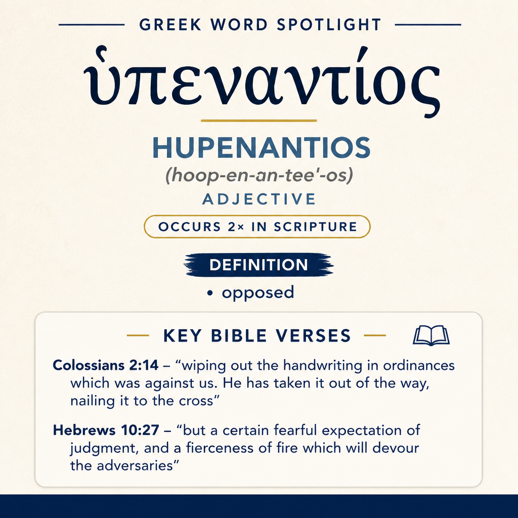 Exploring the Meaning of Hupenantios in Greek statistics