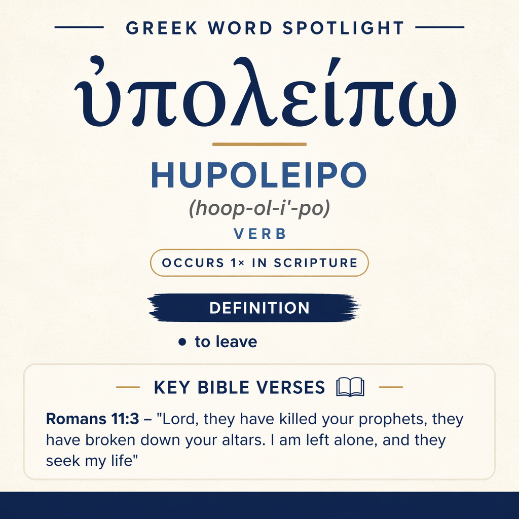 Exploring the Meaning of Hupoleipo in Greek statistics