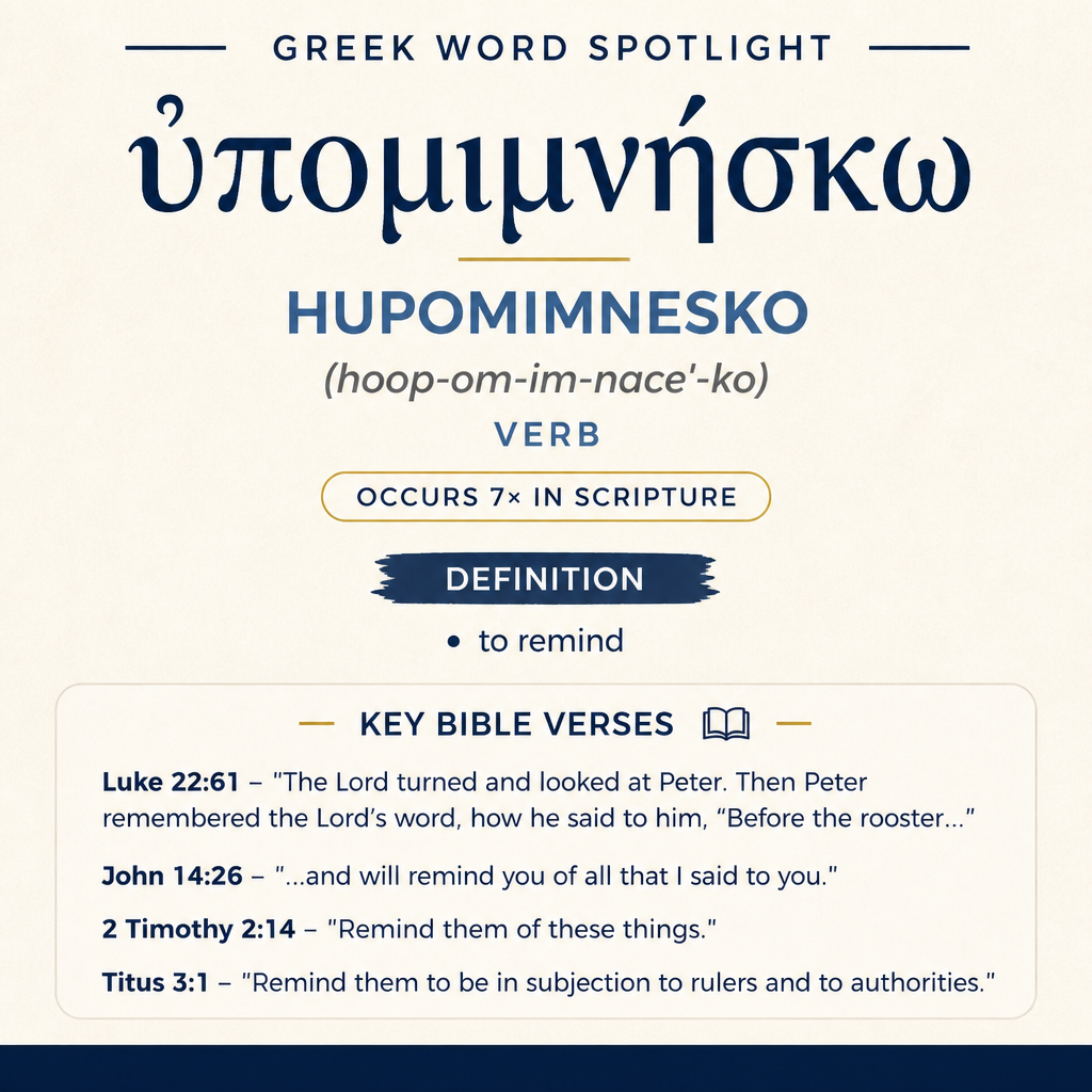 Exploring the Meaning of Hupomimnesko in Greek statistics