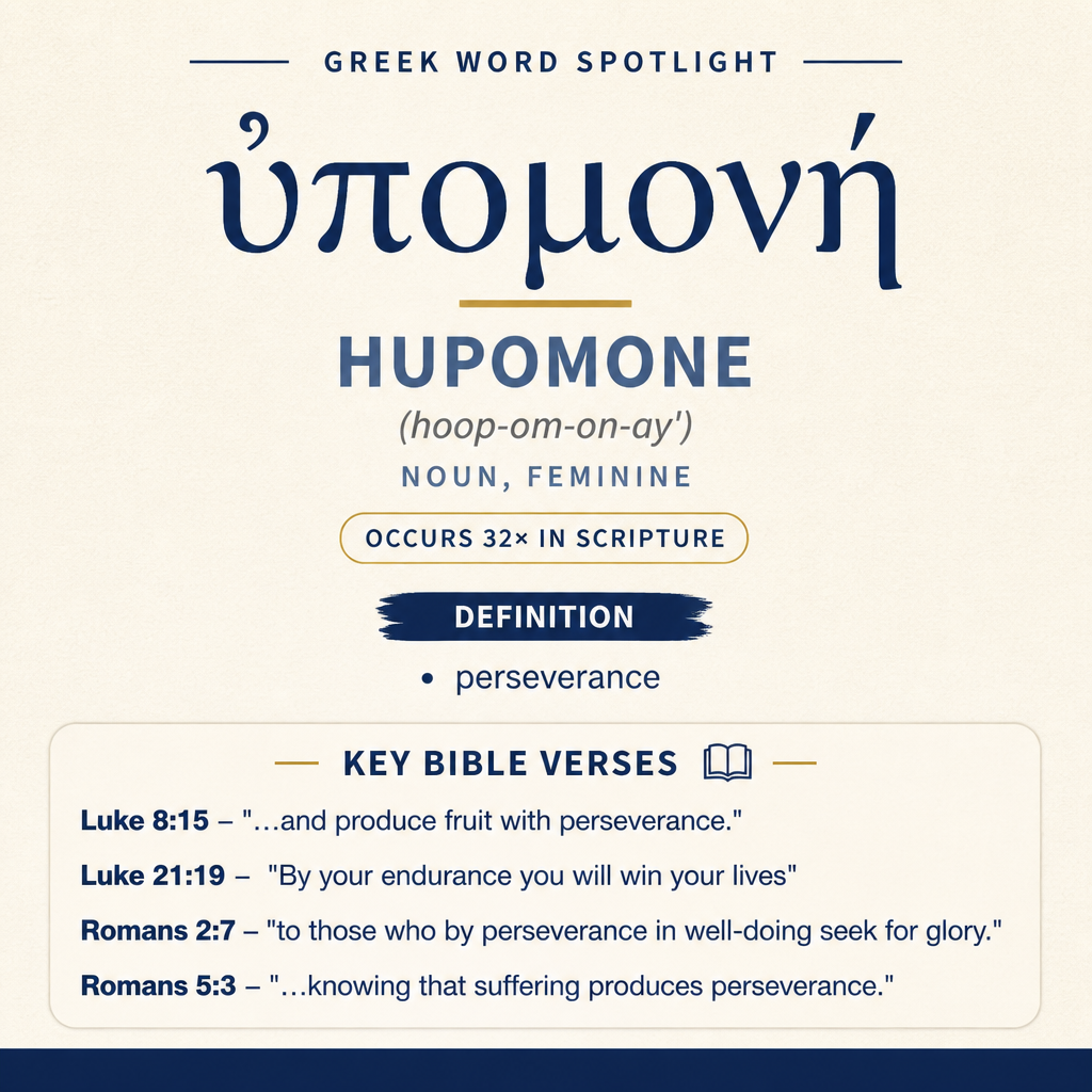 Exploring the Meaning of Hupomone in Greek statistics